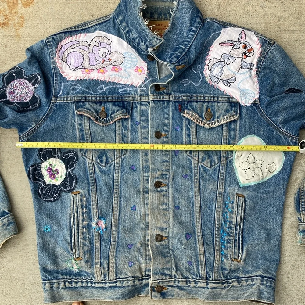 Vintage Upcycled Levi’s Jacket Disney Theme - Picture 12 of 14